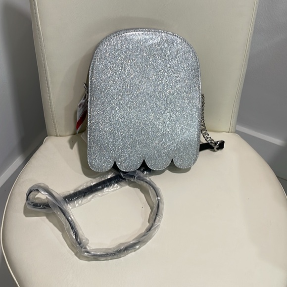 Fine by Me Sparkly Silver & Black "Ghost" Crossbody Bag - Picture 6 of 6